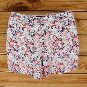 Gloria Vanderbilt Amanda Jean Shorts Womens 14 Multicolor Floral Denim High Rise